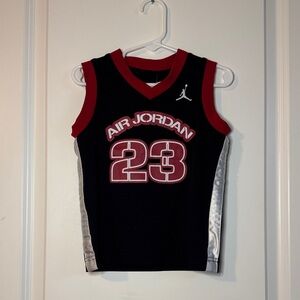 Toddlers 3T red/black air Jordan jersey top 23 kids basketball sportswear